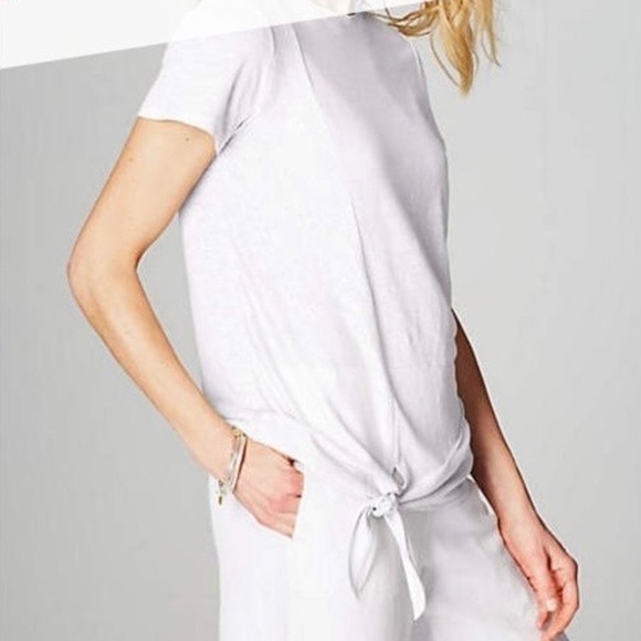 J. Jill Love Linen 100% linen side tie pullover short sleeve top - Picture 1 of 9